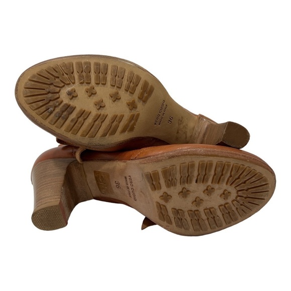 FRU.IT Women's Cognac Leather boots size 36 US 5.5 made in Italy - Picture 8 of 17